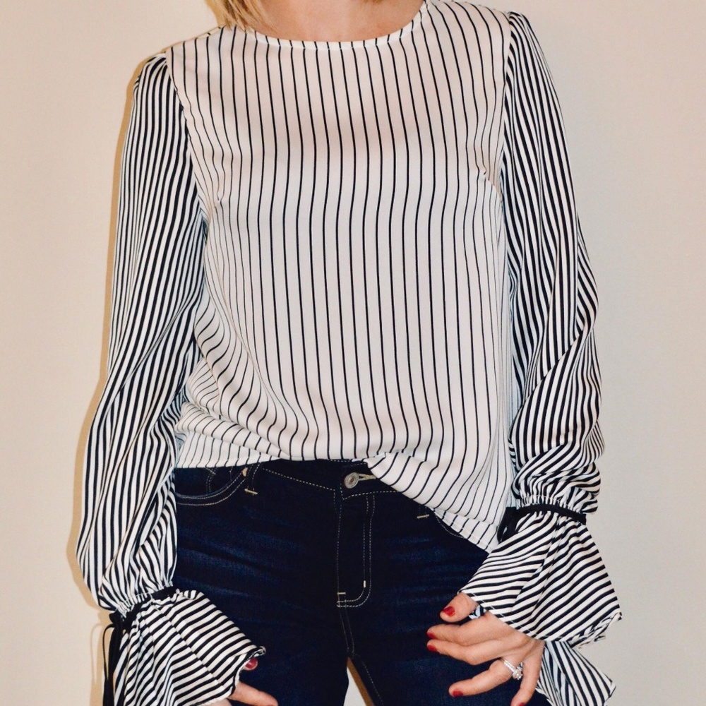 Black and White stripes silky Beauty